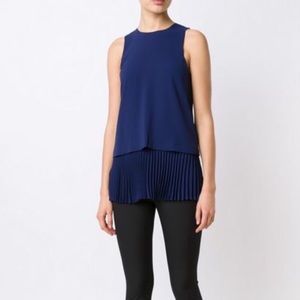 NWT Theory Anastaza sleeveless pleated blouse
